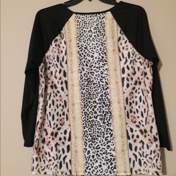 Chico’s animal print cheetah tunic top 3 (xl) - Picture 2 of 5